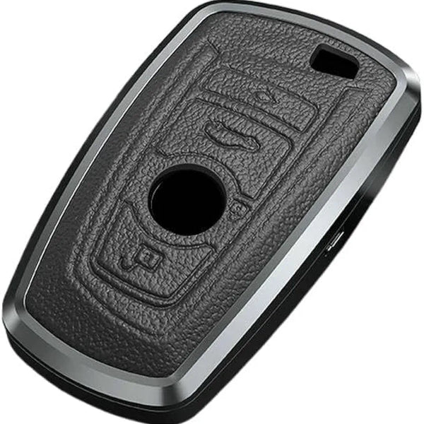 BMW Old Key Exclusive Aluminium Alloy Leather Keycase with Holder & Rope Chain