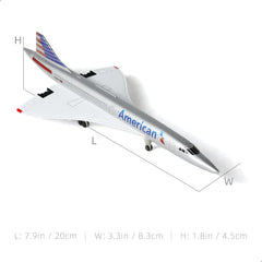 American Concorde Aeroplane Diecast Model 20 CM