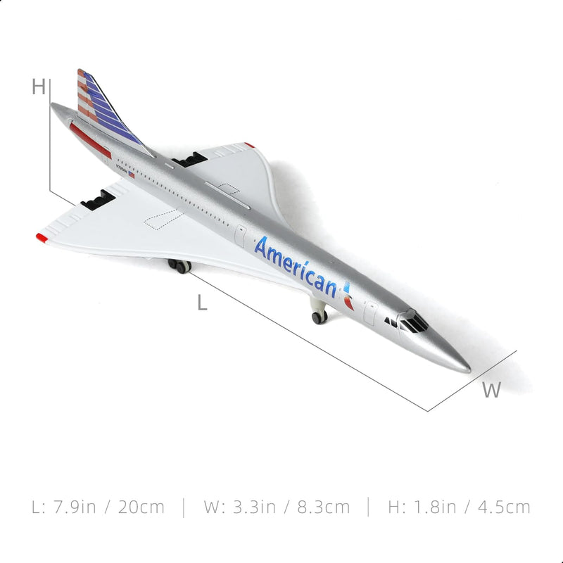 American Concorde Aeroplane Diecast Model 20 CM