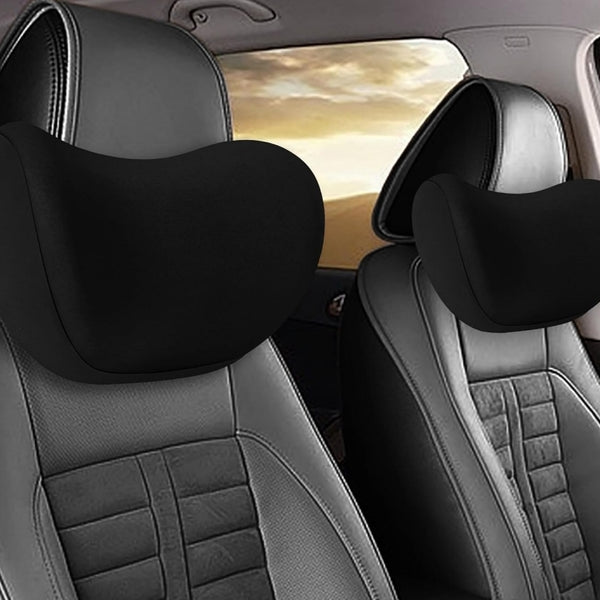 2 Pcs Set Car Memory Foam Neck Rest Pillow