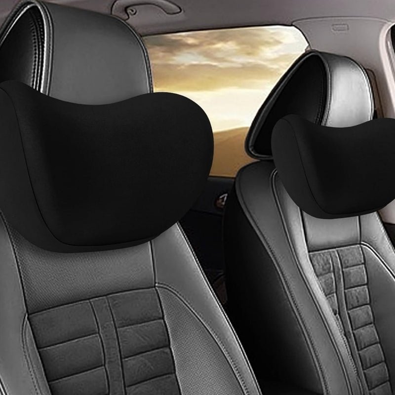 2 Pcs Set Car Memory Foam Neck Rest Pillow