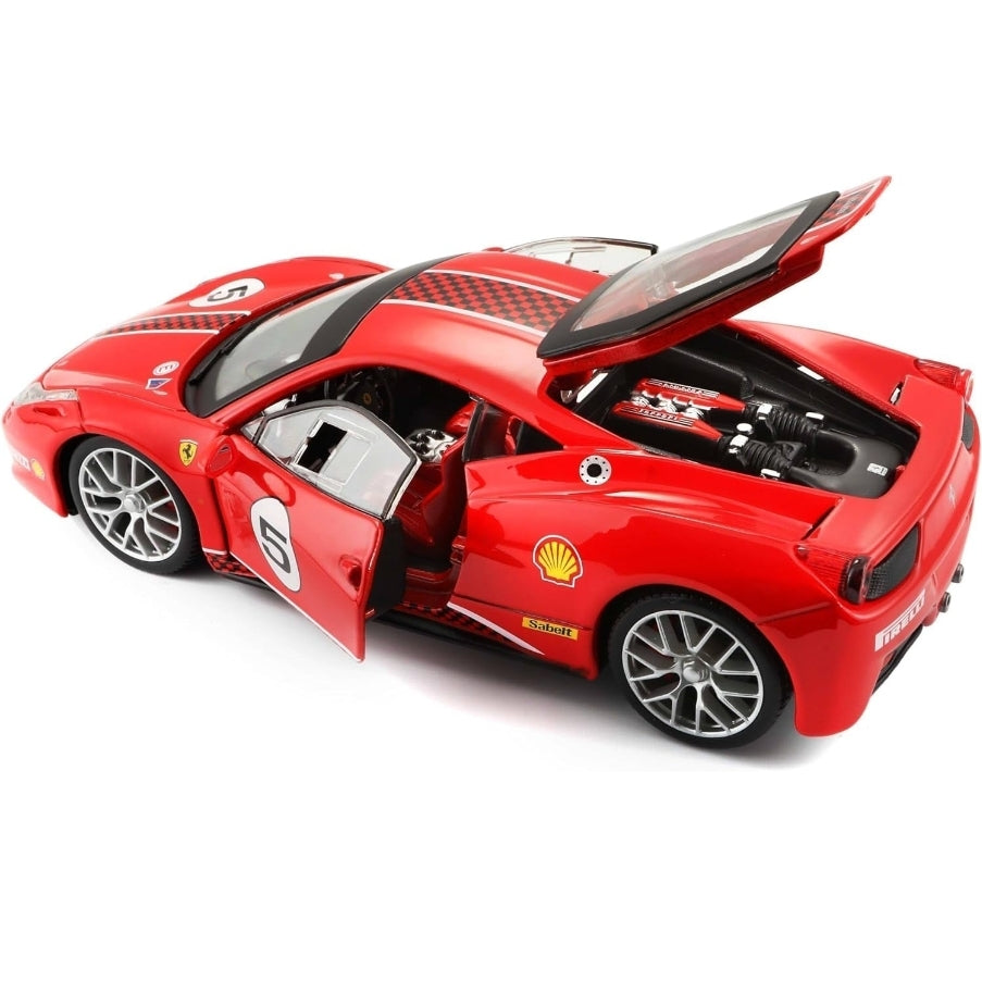 Ferrari 458 Challenge Red Licensed Bburago 1:24 Diecast Scale Model