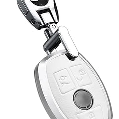 Mercedes Old Key Exclusive Aluminium Alloy Leather Keycase with Holder & Rope Chain