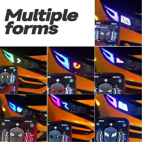 12V Car Animated Demon Eyes Display App Control LED Panel