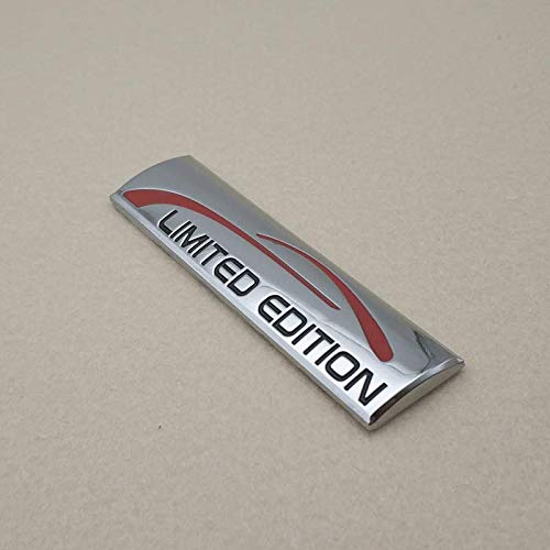 3D Limited Edition v4.0 Metal Sticker Decal Silver (9x2.3 cm)