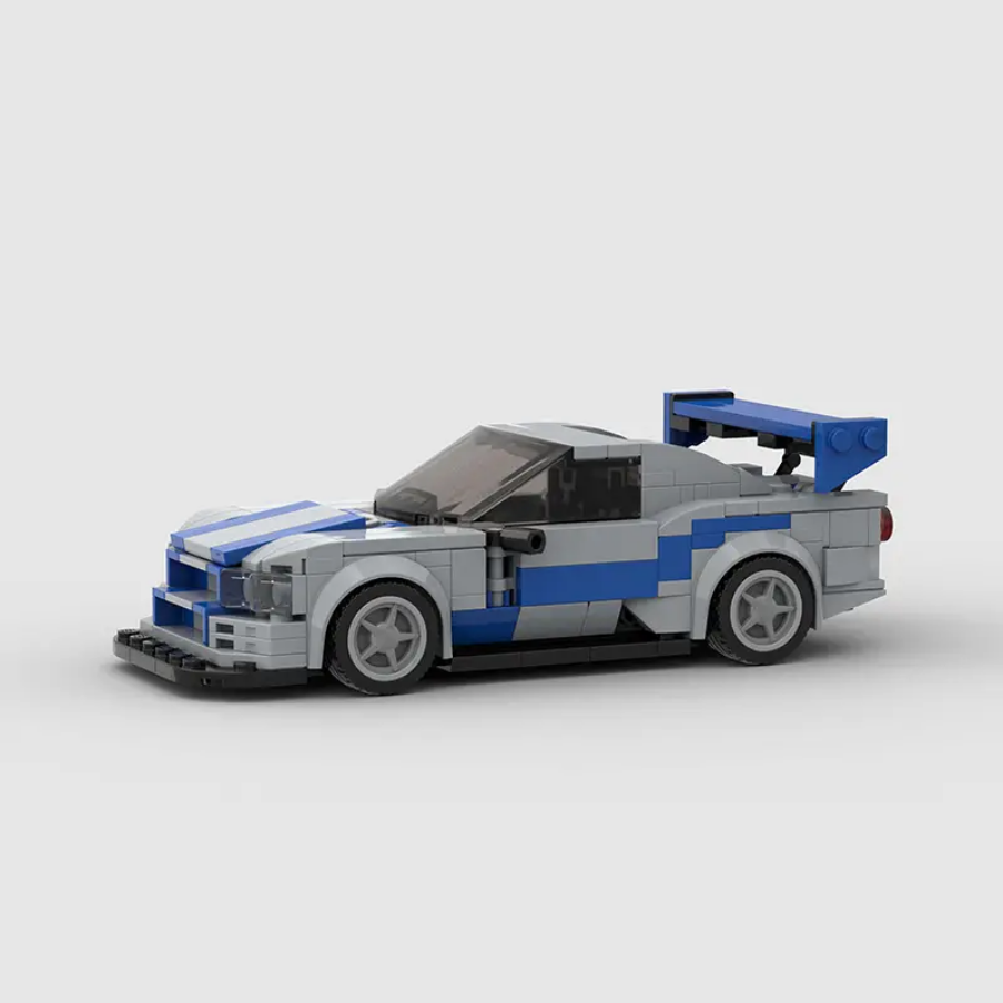 Nissan Skyline R34 Building Blocks Car