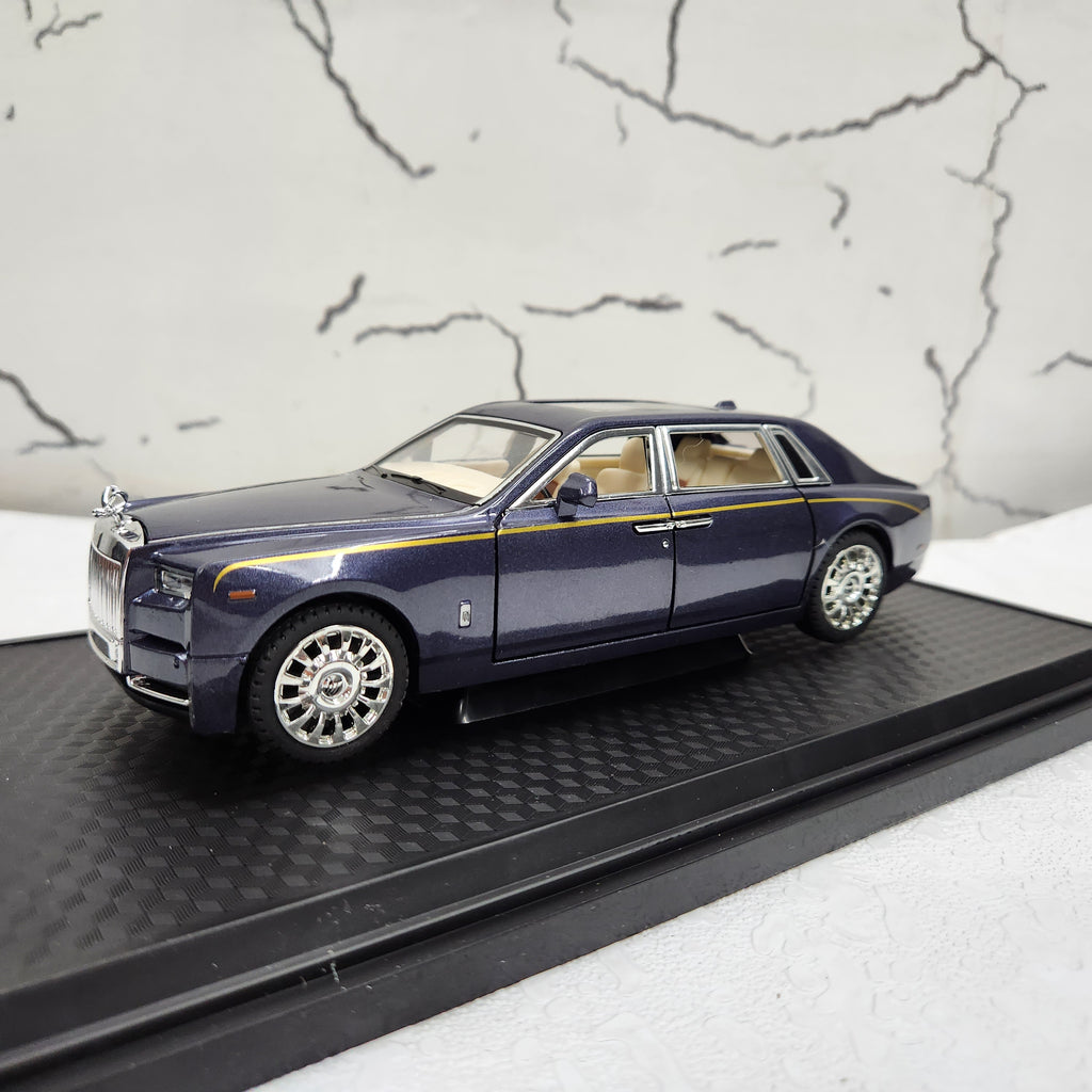 Rolls Royce Phantom Blue Metal Diecast Car 1:24 (20x8 cm)