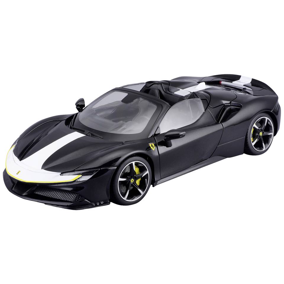 Ferrari SF90 Spider Assetto Fiorano Black 1:18 Licensed Bburago Diecast Scale Model