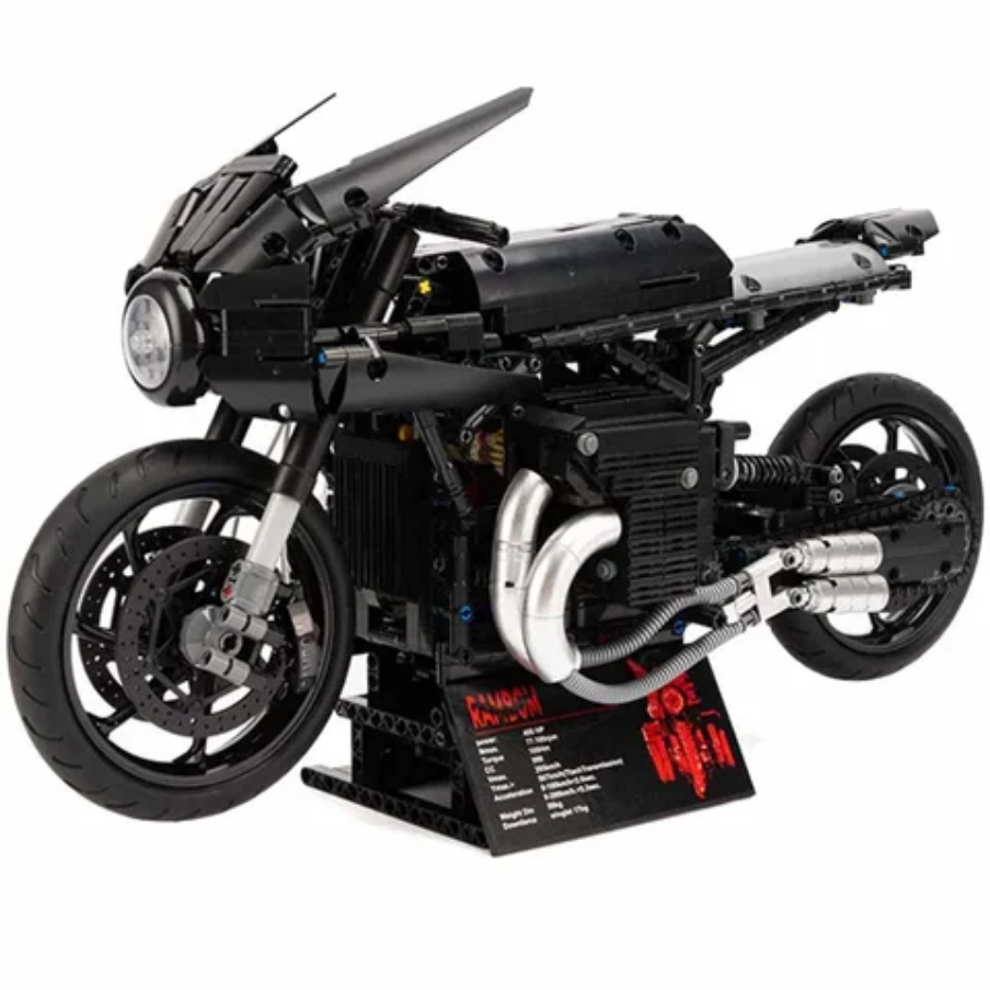 Batman BatCycle Dark Knight 1981 Technique Version 1981Pcs, 1:5 Scale Building Blocks Bike