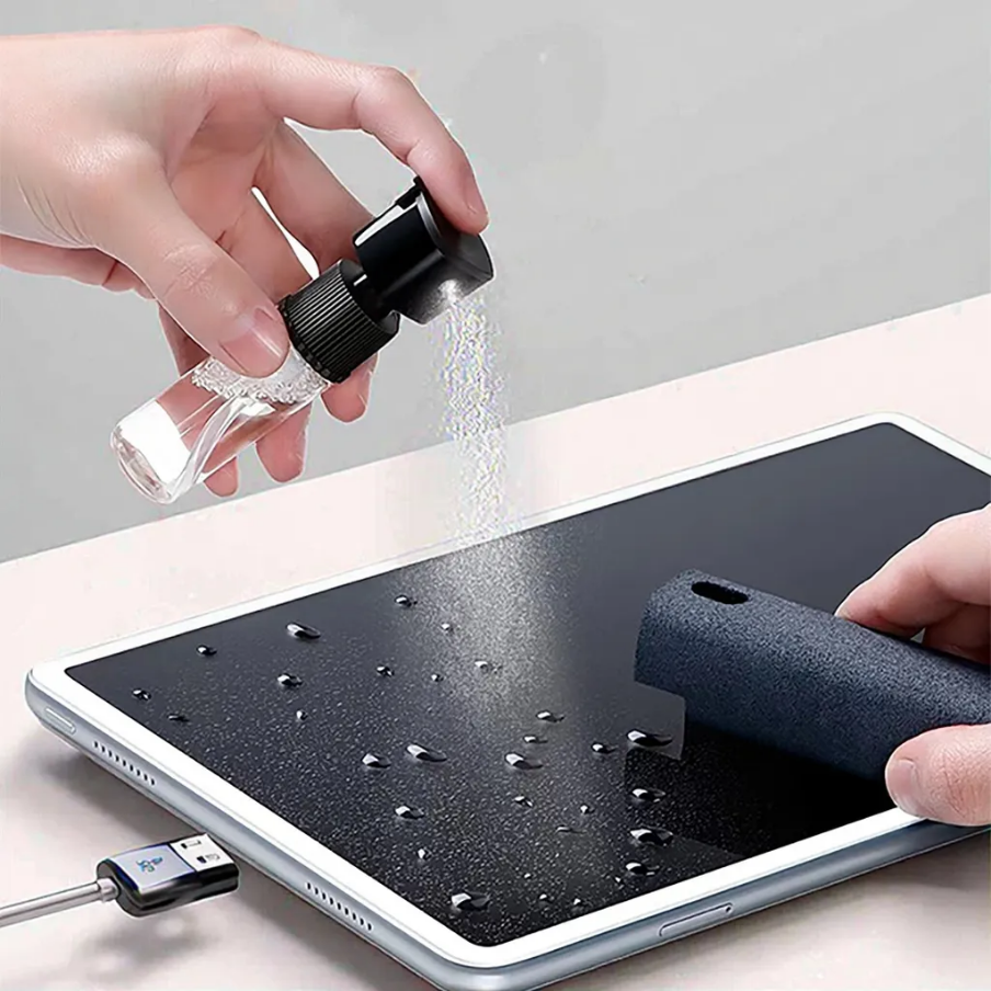 Portable Screen Cleaner 2in1 Spray & Microfiber 2 Pcs Set