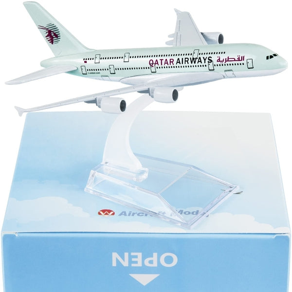 Qatar Airways A380 Aeroplane Diecast Model 16 CM