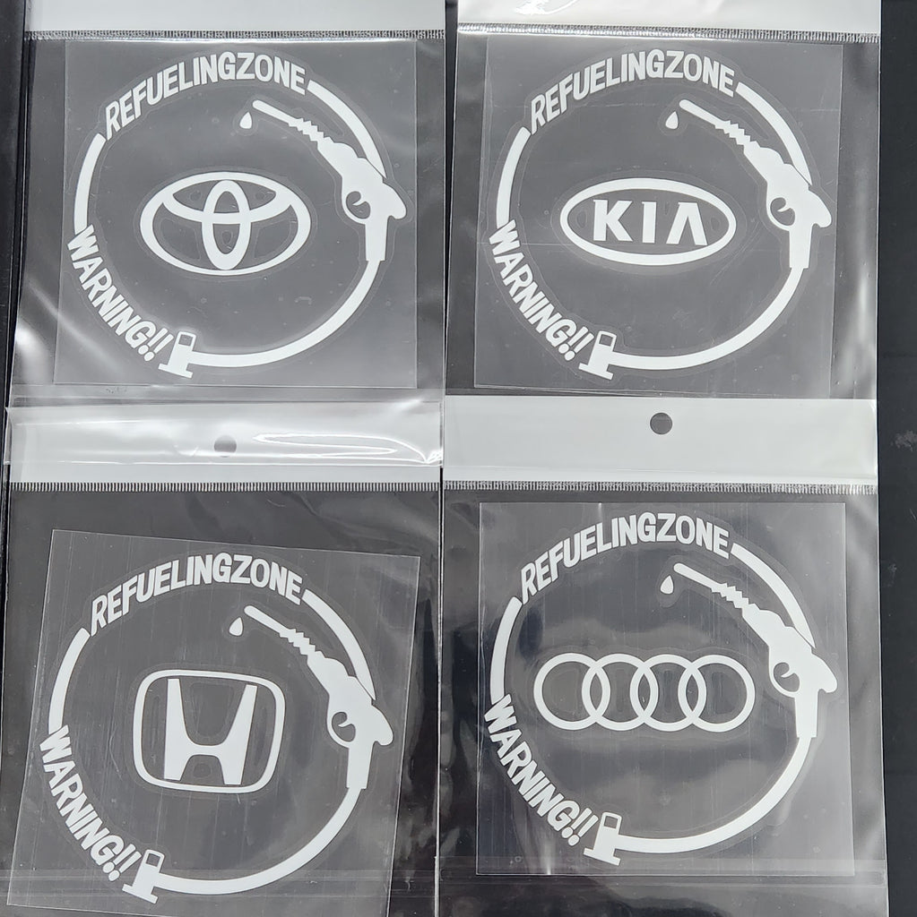 Clean Fuel Logo Sticker Fuel Tank Logo White Car Sticker – Kaarr