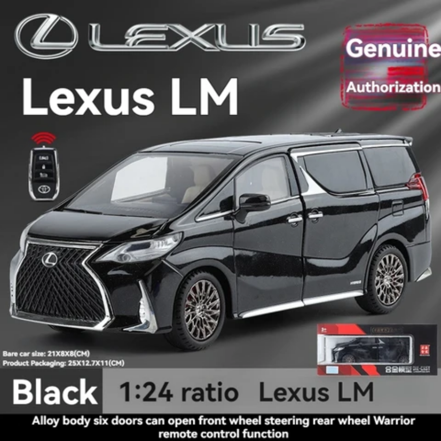 Lexus LM300 with Key Remote Metal Diecast Car 1:24 (20x8 cm)
