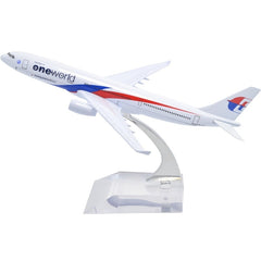 Malaysia One World A330 Aeroplane Diecast Model 16 CM