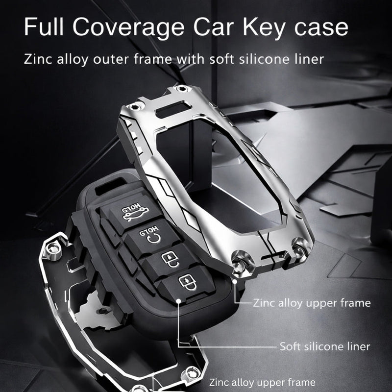 Hyundai Creta/Alcazar/i20/Venue/Aura 4 Button Key Transformer Exclusive Metal Alloy Keycase 2.0