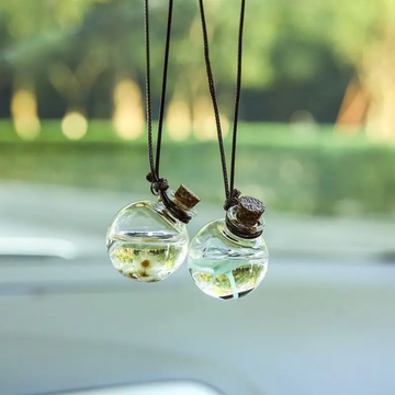 Glass Essential Oil Crystal Perfume Hanging Set of 2 Pcs