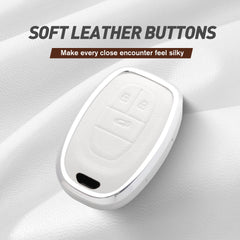 MG Gloster Key Exclusive Aluminium Alloy Leather Keycase with Holder & Rope Chain