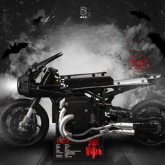 Batman BatCycle Dark Knight 1981 Technique Version 1981Pcs, 1:5 Scale Building Blocks Bike