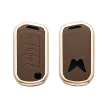 Load image into Gallery viewer, Mahindra XUV700/Thar/Scorpio New Key Exclusive Aluminium Alloy Leather Keycase with Holder &amp; Rope Chain