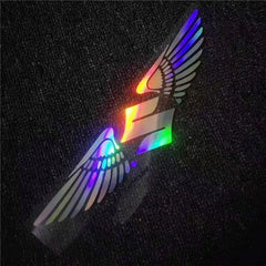 Wings Logo Laser Reflective Car Sticker (Buy 1 Get 1 Free)