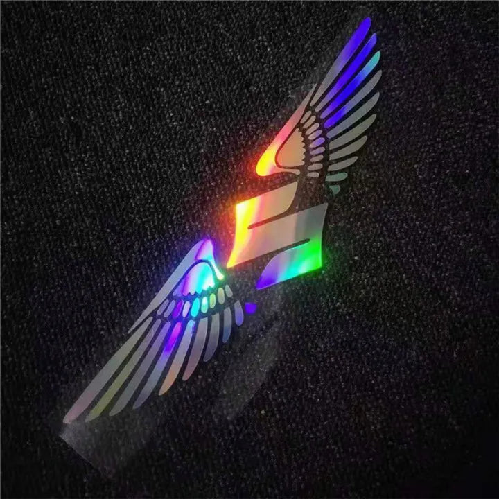 Wings Logo Laser Reflective Car Sticker (Buy 1 Get 1 Free)
