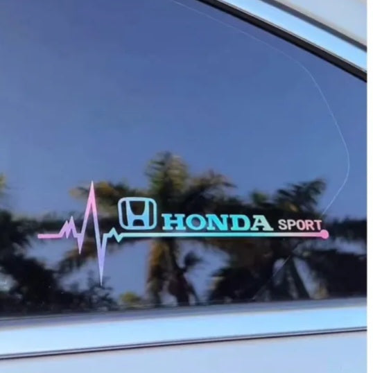 Heartbeat Brand Logo Colorful Laser Reflective Car Sticker