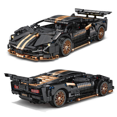 Lamborghini Sian Black Technical Version Building Blocks Car 1269 Pcs, 1:14 Scale