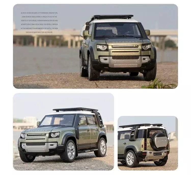 Defender 110 Green Metal Diecast Car  1:18 (28x11 cm)