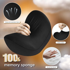 2 Pcs Set Car Memory Foam Neck Rest Pillow