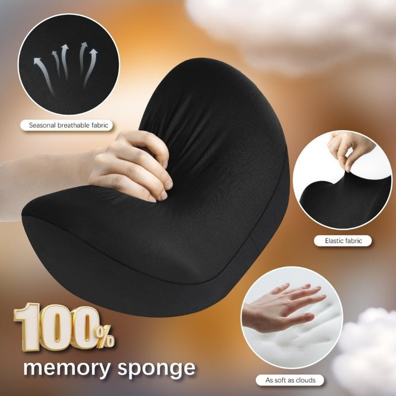 2 Pcs Set Car Memory Foam Neck Rest Pillow