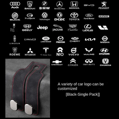 2 Pcs Set Suede Metal Car Headrest Double Hook Set