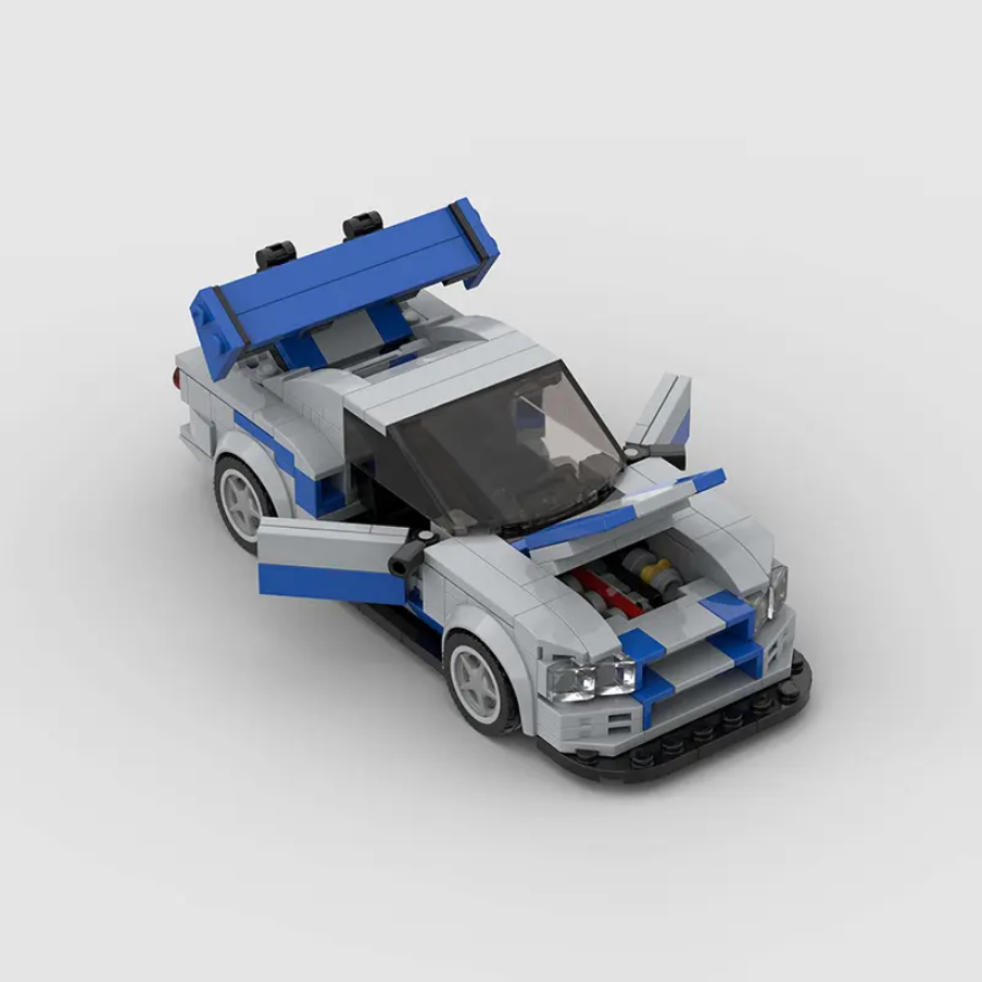 Nissan Skyline R34 Building Blocks Car