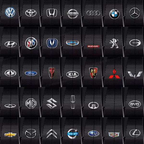 Door Pillar Brand Logo Car Stickers 2 Pcs Set