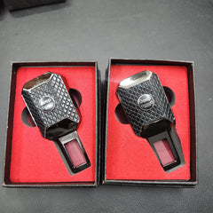 2 Pcs, Carbon Fiber Metal 2in1 Buckle & Holder With Logo