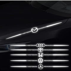 Star Of David Laser Reflective Car Sticker 2 Pcs