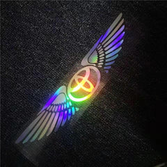 Wings Logo Laser Reflective Car Sticker (Buy 1 Get 1 Free)