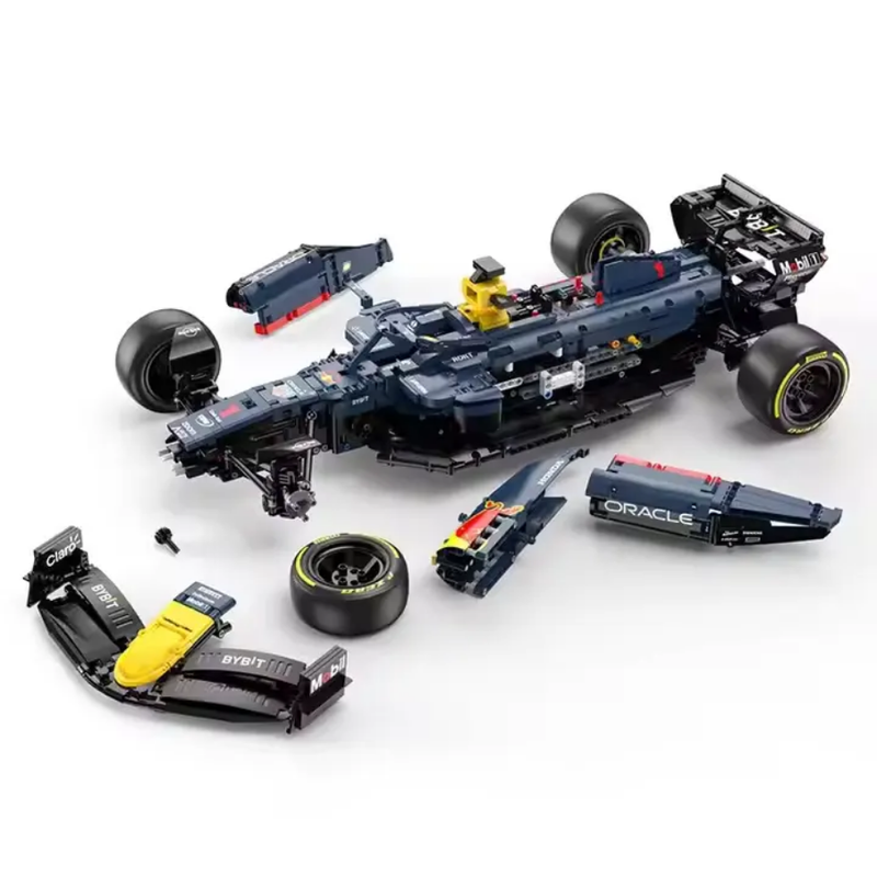 Oracle Red Bull Racing RB20 F1 Technique Version 1639Pcs, 1:8 Scale Building Blocks Car