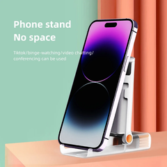 Portable 8in1 Brush Multifunction Screen, Keyboard, Earbuds Cleaning with Foldable Stand