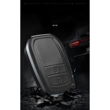 Load image into Gallery viewer, Innova Crysta/Hycross 2 Button New Key Exclusive Aluminium Alloy Leather Keycase with Holder &amp; Rope Chain