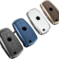 BMW Old Key Exclusive Aluminium Alloy Leather Keycase with Holder & Rope Chain