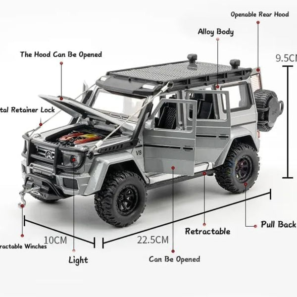 Brabus G550 4x4 Metal Diecast Car 1:24 (20×8 cm)