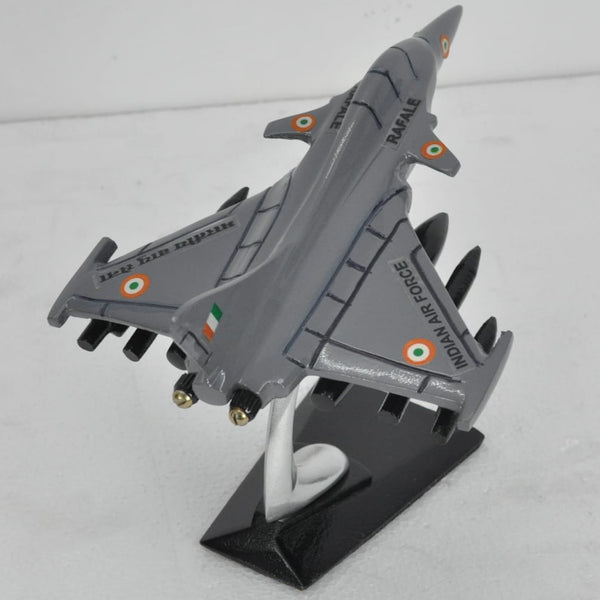 Rafale Aircraft Aluminium Coated Diecast Model 8 Inches