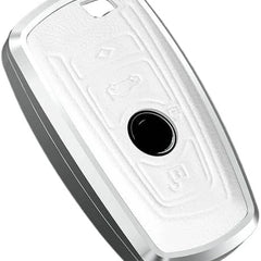 BMW Old Key Exclusive Aluminium Alloy Leather Keycase with Holder & Rope Chain