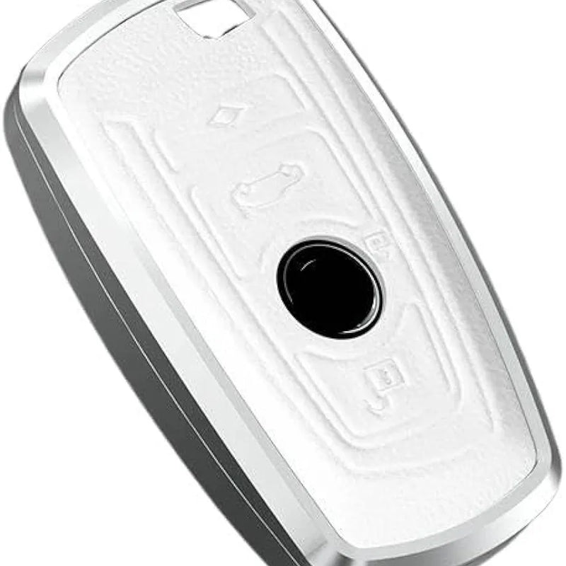 BMW Old Key Exclusive Aluminium Alloy Leather Keycase with Holder & Rope Chain