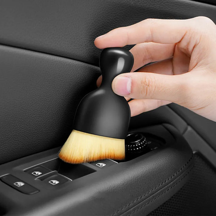 Car Interior Detailing, Cleaning Soft Brush, Curved Design Dust Collectors with Cover and Logo