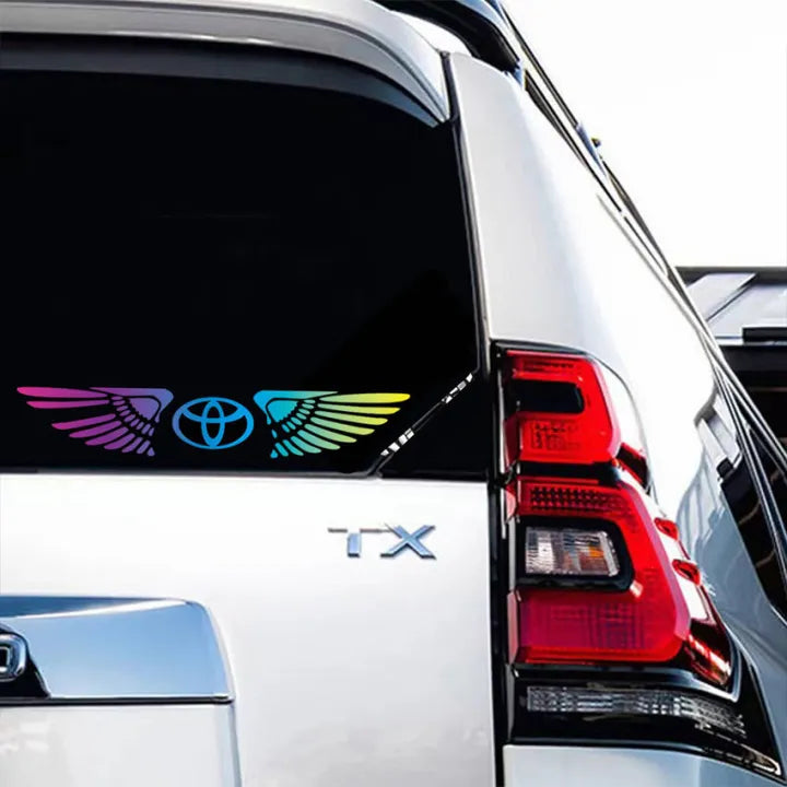 Wings Logo Laser Reflective Car Sticker (Buy 1 Get 1 Free)
