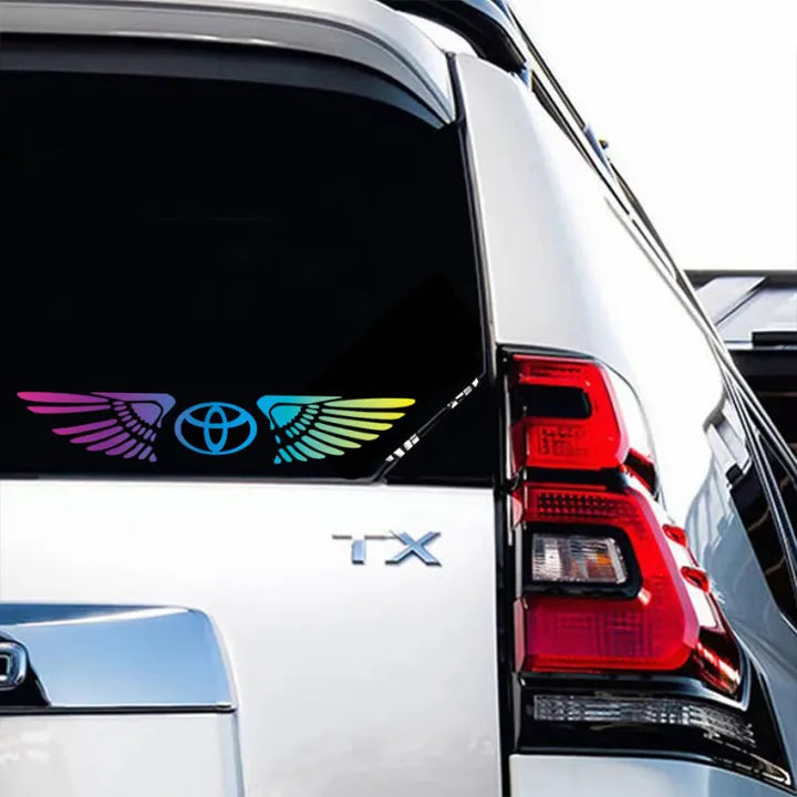 Wings Logo Laser Reflective Car Sticker
