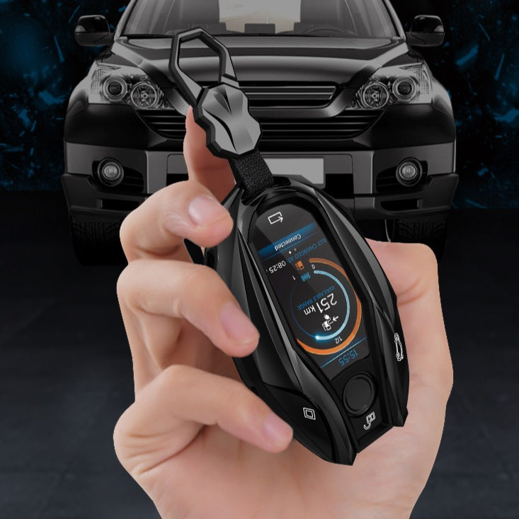 BMW LCD Key Premium Batman Metal Alloy Keycase with Holder & Rope Chain