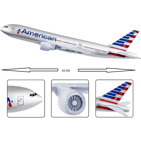 American B777 Aeroplane Diecast Model 16 CM