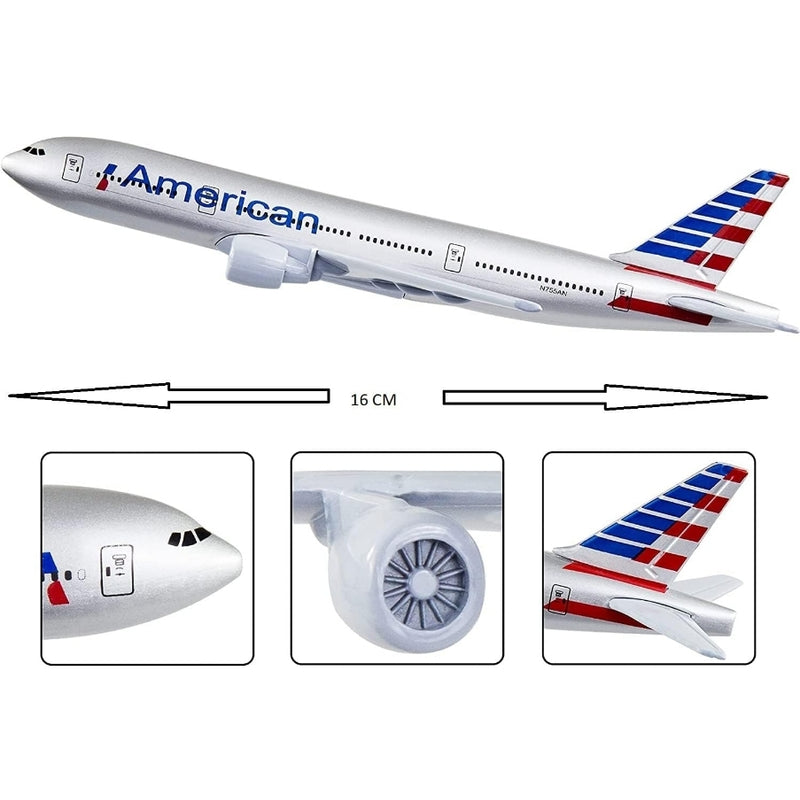 American B777 Aeroplane Diecast Model 16 CM